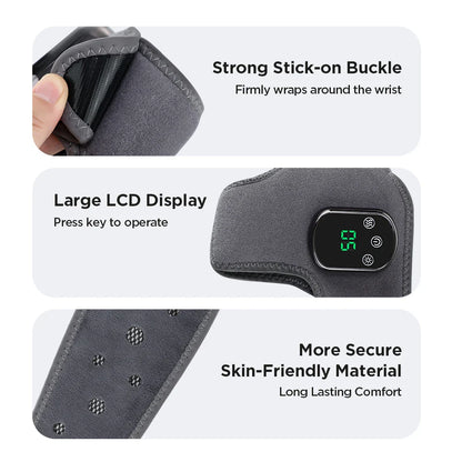 Electric Foot & Ankle Massager with Heat – Cordless Vibration Heating Pad Wrap for Sports Recovery and Support