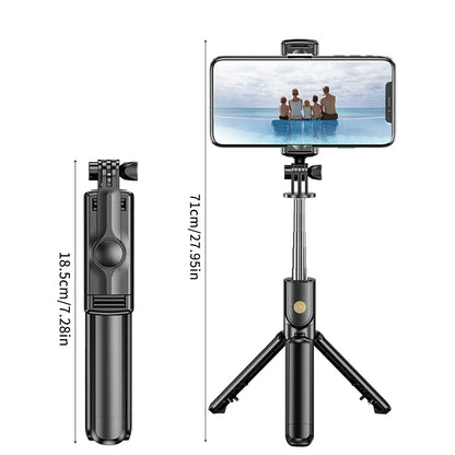 Wireless Selfie Stick & Tripod Stand with Light – Bluetooth Remote for iPhone, Mobile & TikTok Live