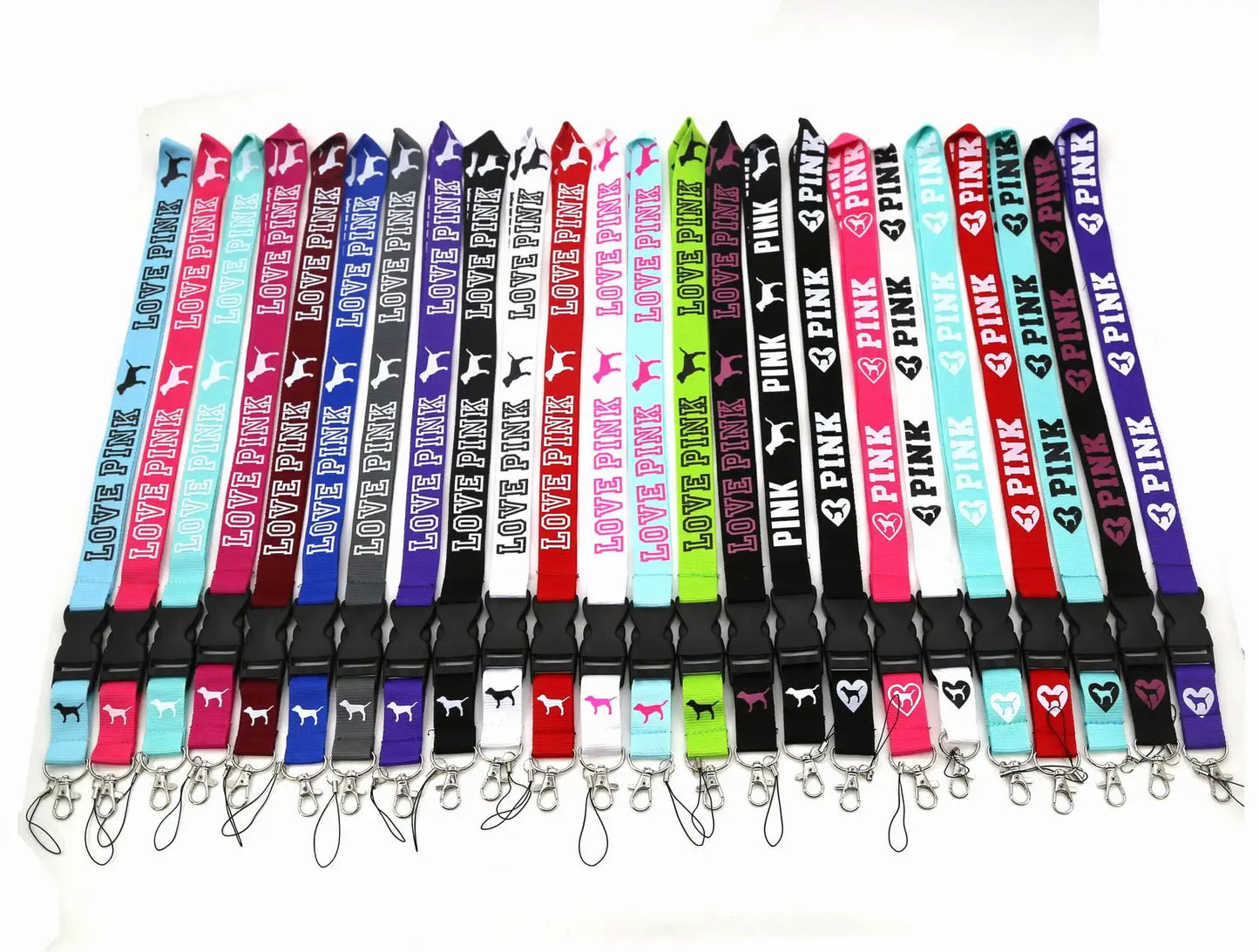 LOVE PINK Cellphone Lanyard Strap – Detachable Buckle Holder for Keys, ID Cards, Clothing & Accessories (H005)