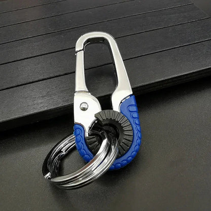 Men’s Stainless Steel Keychain Buckle – Carabiner Hook Key Ring for Outdoor & Car Accessories