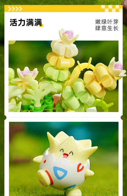 New Anime Pokémon DIY Building Block Toys – Pikachu, Sylveon, Togepi Cartoon Figures for Home Decoration