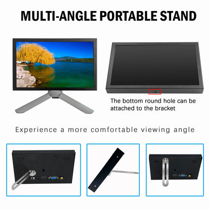 7 Inch Mini TFT Monitor – 1024x600 High-Resolution LCD Screen with HD/VGA/AV Input for Laptop & Home Security Camera
