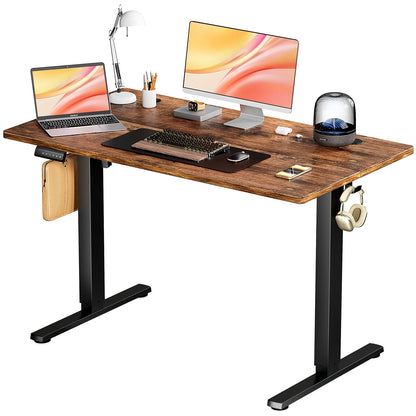Electric Standing Computer Desk – Height Adjustable Ergonomic Workstation with Metal Frame for Home or Office