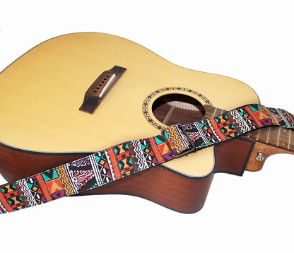 High-Quality Cotton Guitar Strap – Adjustable Length, 6.2cm Wide for Acoustic Guitar & Electric Bass
