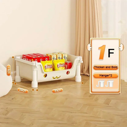 4 Layer Toy Storage Trolley & Bookshelf - Kids Organizer, Snack Rack, Bathroom & Kitchen Storage
