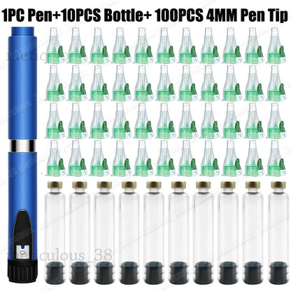 Magic Pen 3ml Empty Cartridge Kit — 4mm Pen Tip Cassette Bottle for Lilly Insulin Pen, Sterile Individual Packaging