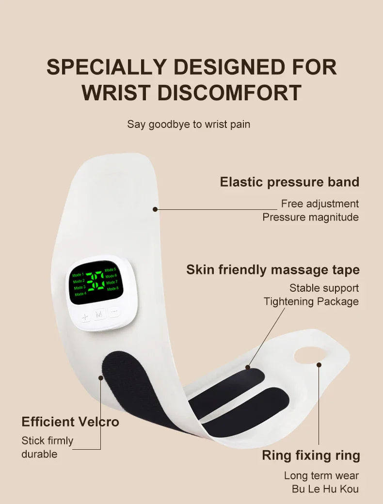 Electric Cordless Wrist Massager – USB Rechargeable Vibrating Massager for Carpal Tunnel & Fatigue Relief