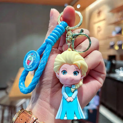 Anime Disney Cartoon Keychain – Gummed Girl, Mermaid & Princess Keyring, Cute Snow White & Alice Toy Gift