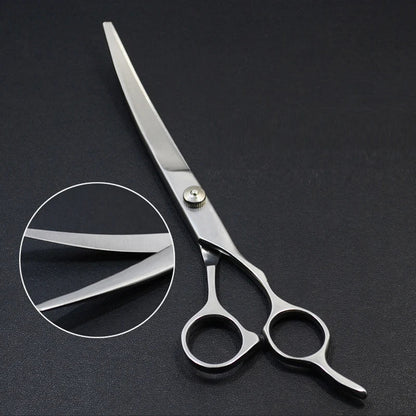 Pet Grooming Scissors Set – Professional Dog Hair Trimming Tools, Bent & Straight Scissors, Teddy Haircut Clippers