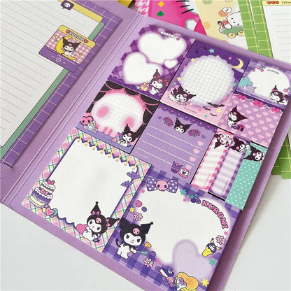 Kawaii Cartoon Sticky Notes – Hello Kitty, My Melody, Cinnamoroll & Kuromi Notebook, Cute School & Office Stationery