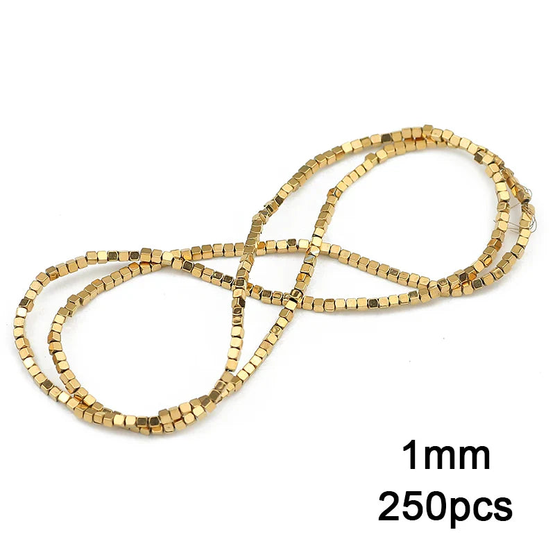 3A+ Retention Color Hematite Beads – Star & Heart Shapes, Gold-Plated Natural Stones for DIY Jewelry & Bracelets