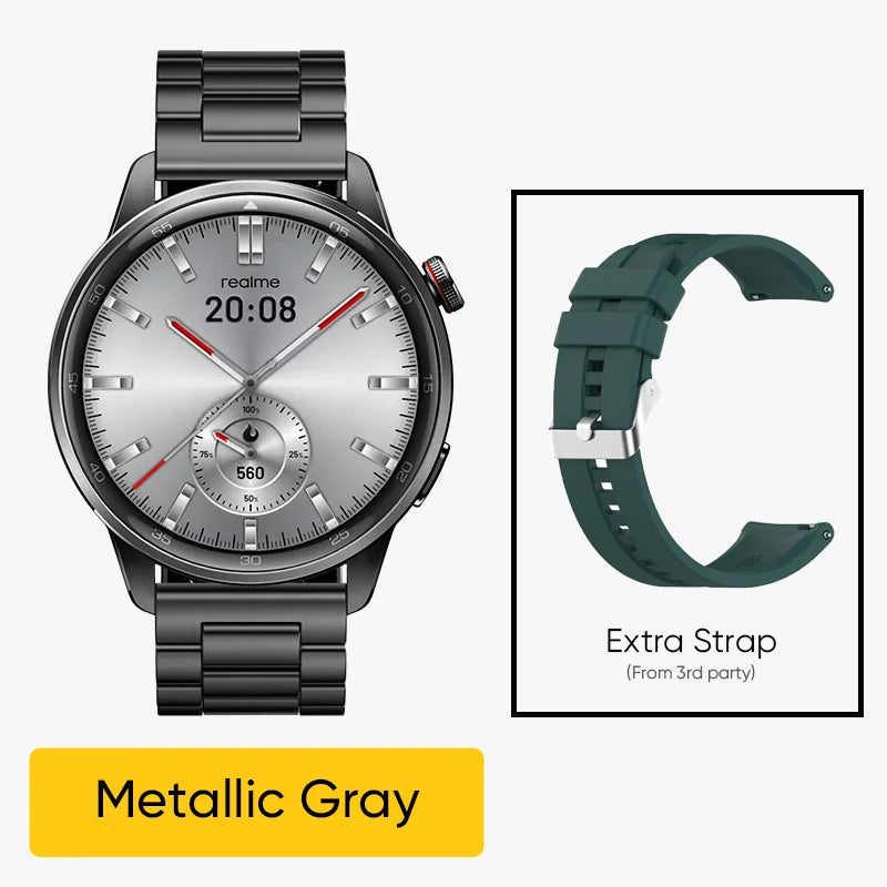 Global Version realme Watch S2 – 1.43'' AMOLED Smartwatch, 20-Day Battery, AI Engine, IP68 Waterproof