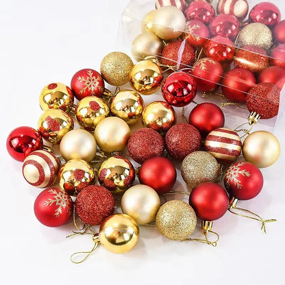 50PCS Christmas Tree Ornaments – Hanging Balls Baubles for Xmas 2025 Home Decor & 2026 New Year Gifts