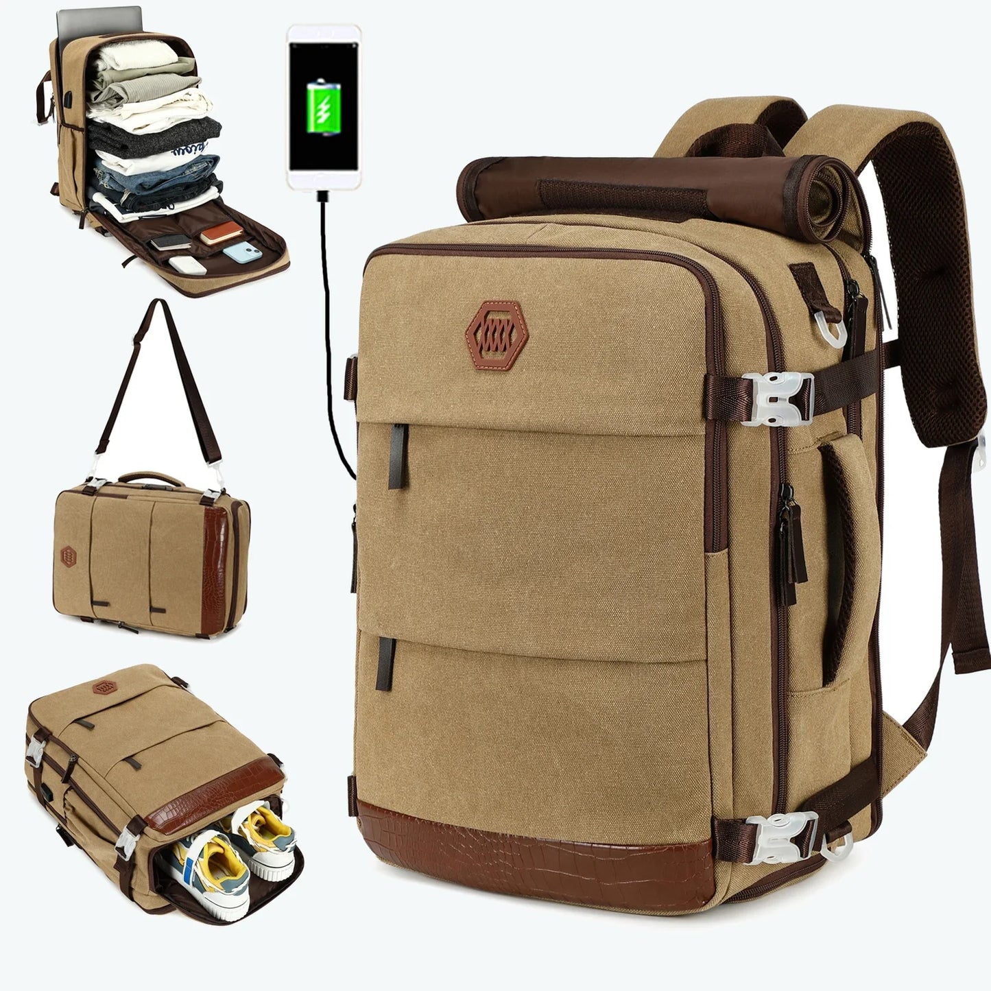 15.6 Inch Waterproof Laptop Backpack - Large Capacity Travel Bag for Men and Women, Perfect for Business and University Use