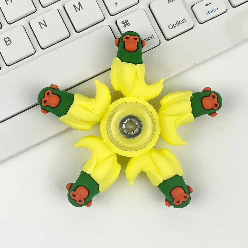 Italian Brainrot Tung Fidget Spinner — Deformed Chain Anti-Stress Hand Spinner Sensory Gyro Toy for Adults