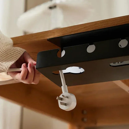 Under-Desk Cable Management Tray with Clamp – Sturdy, Spacious Power Strip and Cord Holder, No Drilling Required