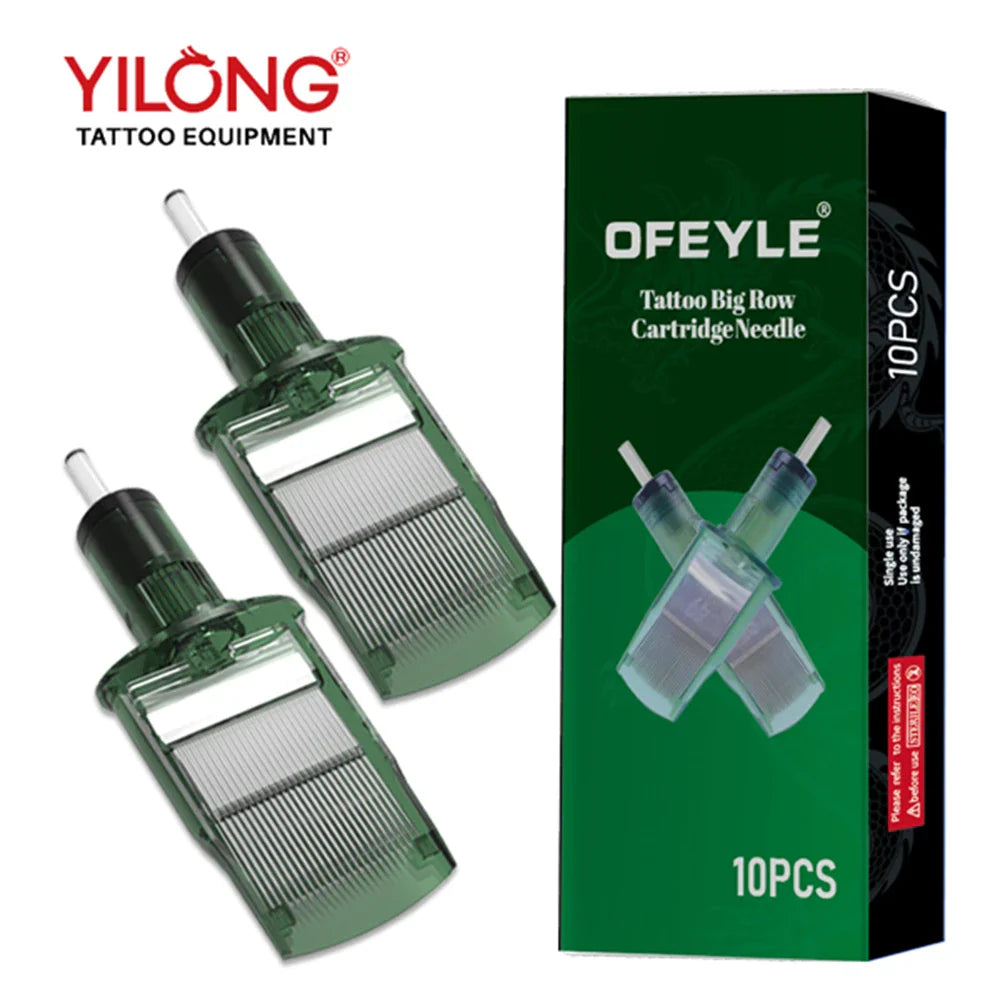 10PCS Large Cartridge Tattoo Needles – Professional Tattoo Equipment for Bold & Big Ink Work