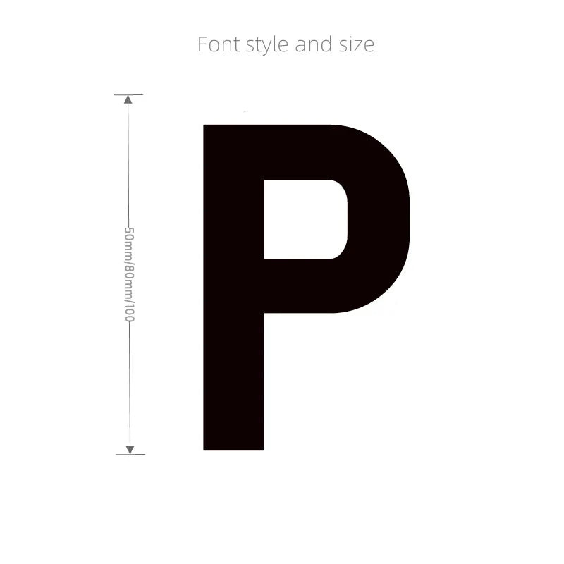 3D Mirror Acrylic Alphabet Wall Stickers – Black English Letters & Numbers for Personalized Door & Room Decor