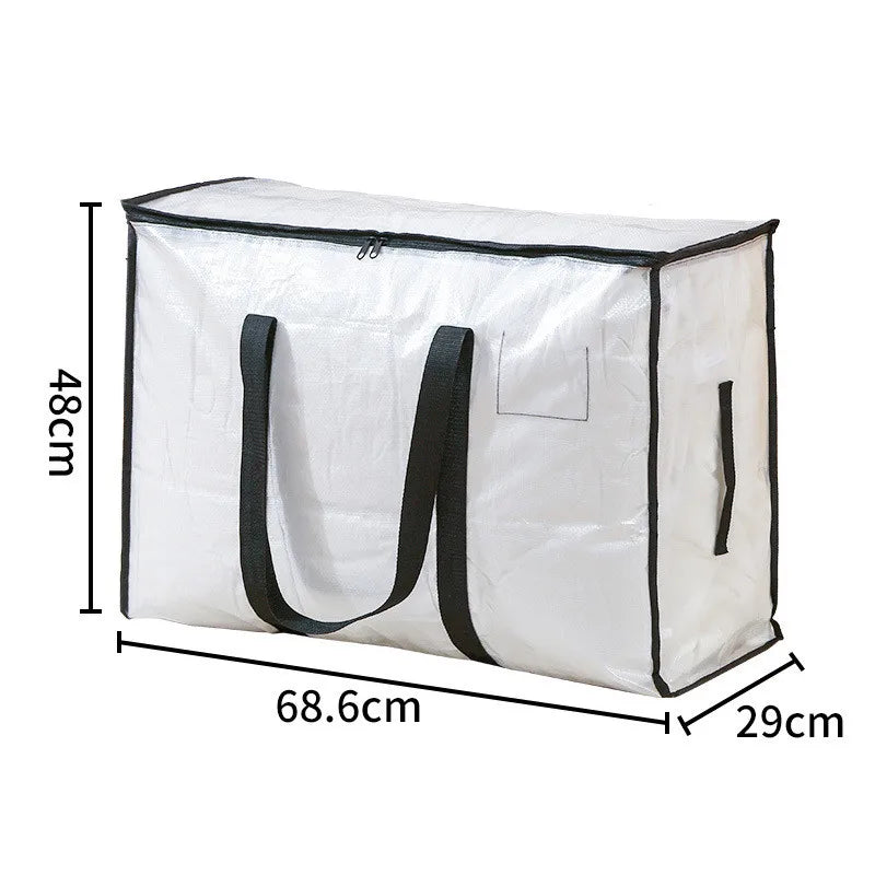 Transparent Storage Bag – Large Capacity Waterproof & Moisture-Proof Cotton Quilt and Clothing Moving Organizer Bag