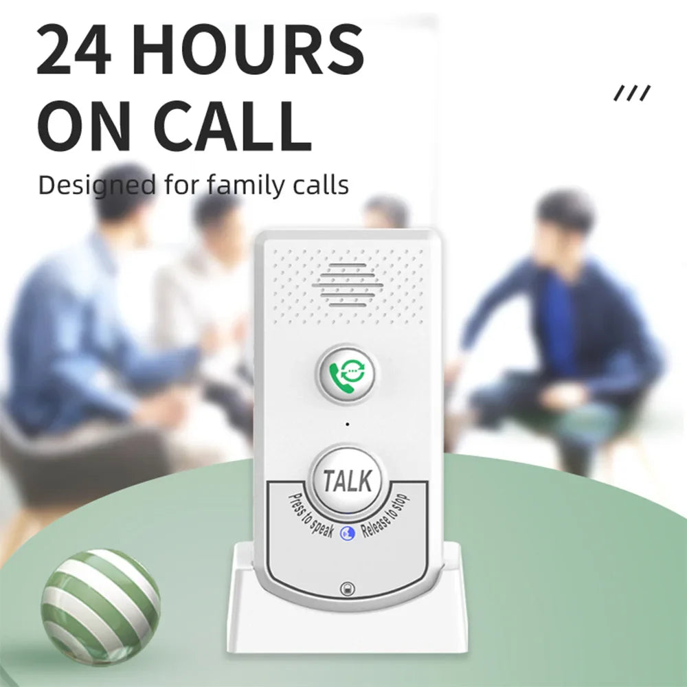 2-Pack H8-2T Wireless Intercoms — Long-Distance Portable Home Voice Intercom for Elderly Communication