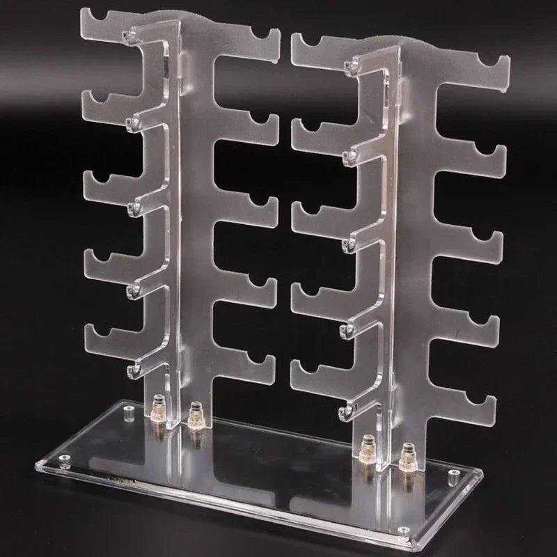 10-Pair Clear Acrylic Sunglasses Display Rack – Eyeglass Frame Organizer & Show Holder