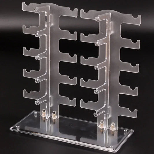 10-Pair Clear Acrylic Sunglasses Display Rack – Eyeglass Frame Organizer & Show Holder