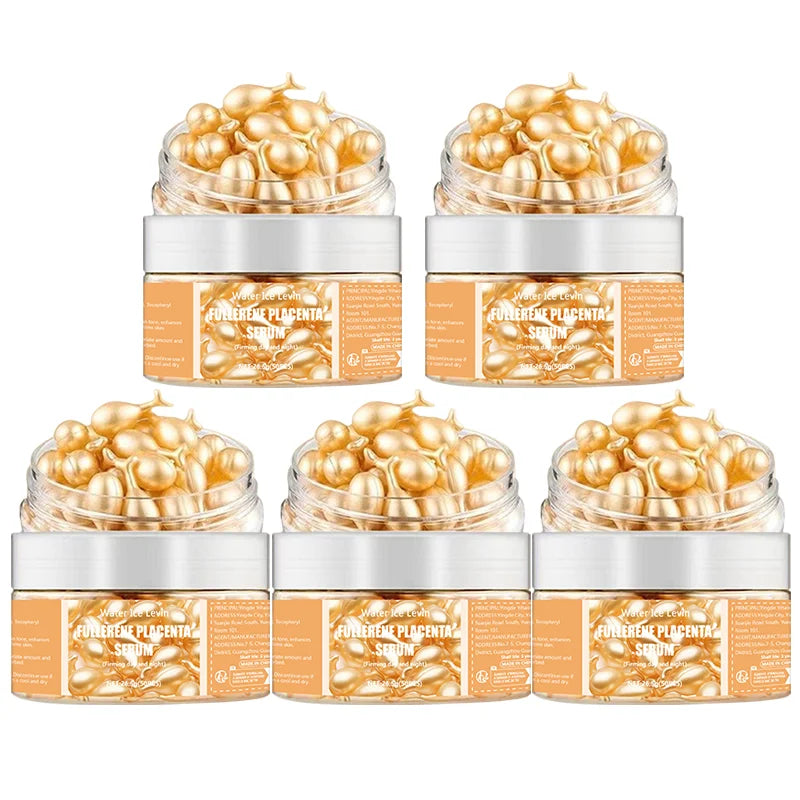50pcs Collagen Face Care Capsules — Hyaluronic Acid Serum for Acne, Wrinkle Removal, Firming & Whitening Skin Care
