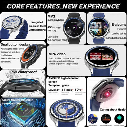 2024 OPPO Watch X Smartwatch — 4G, AMOLED Display, Music & Video, Bluetooth Call, IP68 Waterproof, Compatible with TWS Earphones