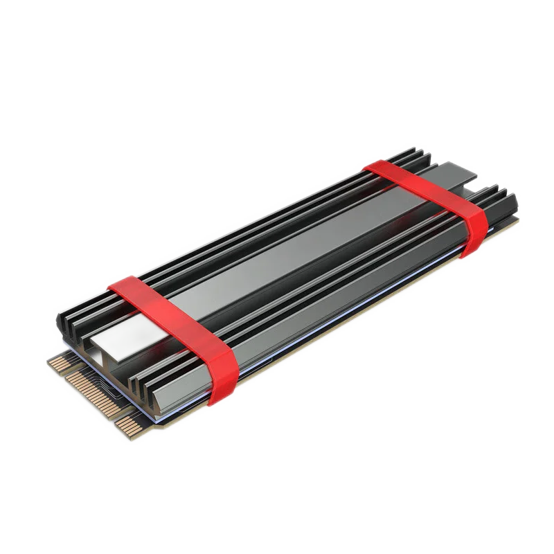 TEUCER M.2 SSD Heatsink – Aluminum Gasket with Thermal Silicone Pad for PS5 & Desktop PC