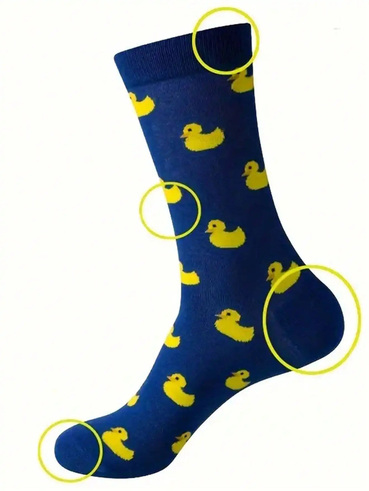 5 Pairs Men’s Cartoon Duck Boat Socks – Soft, Breathable & Comfortable Casual Daily Wear Socks Set
