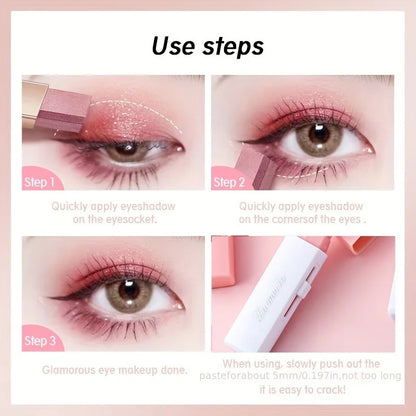 2-in-1 Pearly Highlighter & Eyeshadow Stick – Waterproof Long-Lasting Glitter Eyeliner & Eye Makeup Pen