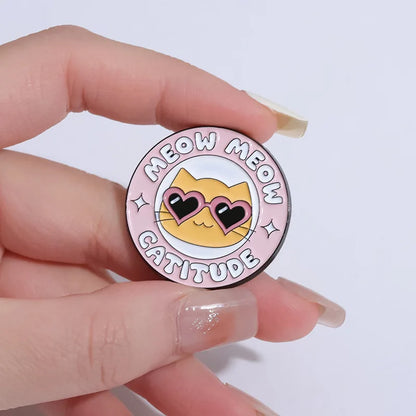 Anti-Depressant Cats Enamel Pin – Cute Cat Jar Brooch Badge for Mental Health Awareness, Cat Lovers & Gift Jewelry