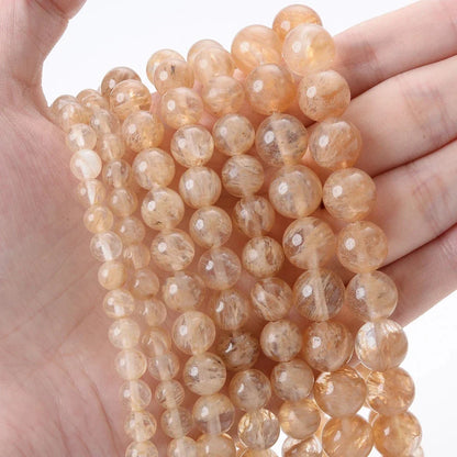 Natural Stone Round Beads 4-12mm Tiger Eye Lava Turquoise Jade for DIY Jewelry Making Bracelet Craft Supplies
