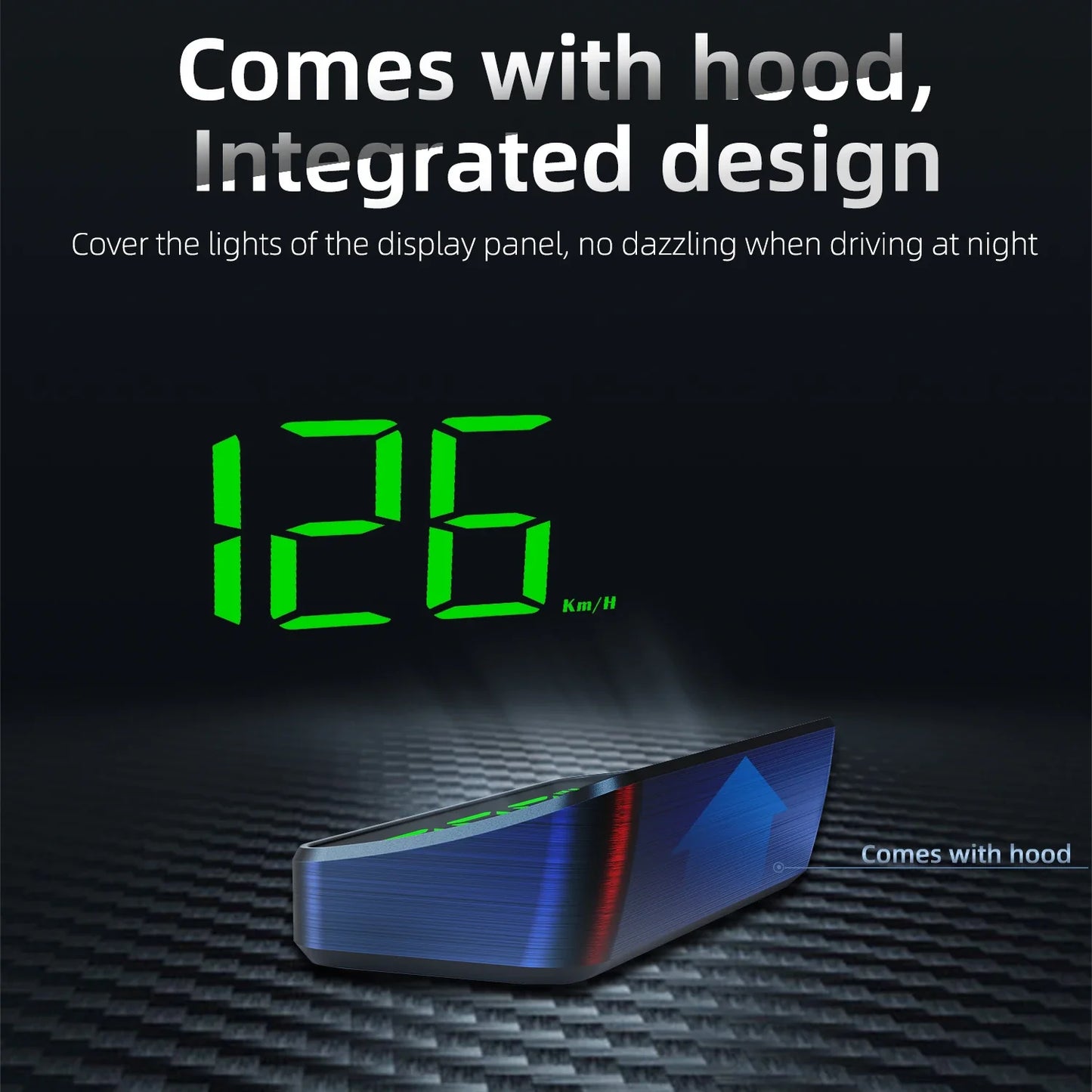 M2 Head-Up Display Digital Speedometer GPS HUD – Plug & Play Windshield Projector with Large KMH Font for All Cars