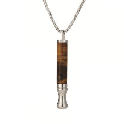 Quit Smoking Meditation Pendant Necklace – Titanium Steel Unisex Anti-Smoking Necklace with Filter Cotton