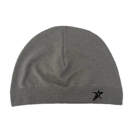 Star Embroidered Skull Cap Beanie – Lightweight Breathable Stretch Knit Hat for Men & Women Outdoor Sports, Hiking & Cycling