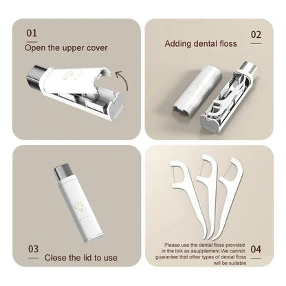 Compact Dental Floss Storage Box: Portable, Automatic Pop-up Design - Carry-on Convenience, Easy-to-Use!