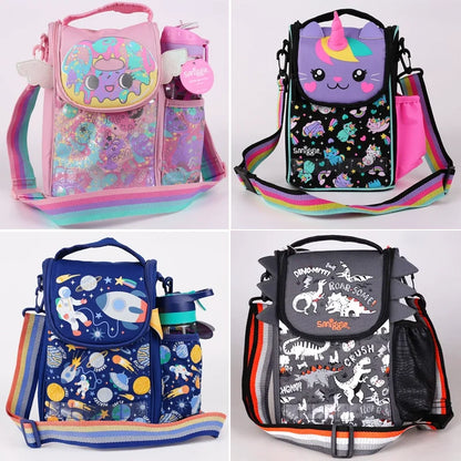 Australian Smiggle Cartoon Stitch Large-Capacity Insulated Bag – Lunch & Breakfast Handbag for Kids, Outdoor Use Gift