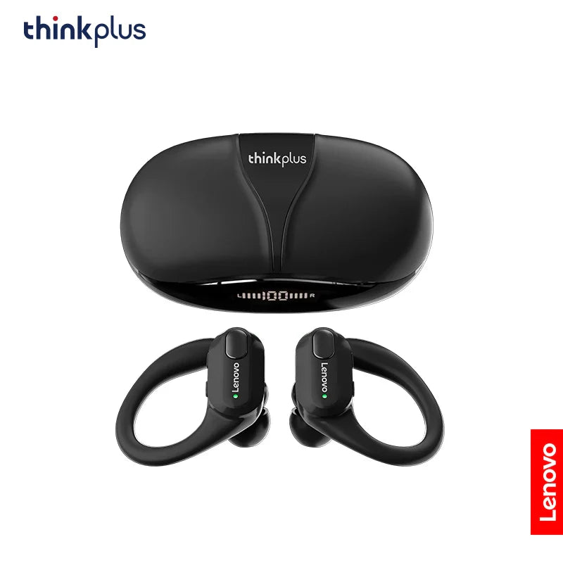 Lenovo XT80 Sports Wireless Earphones — TWS Bluetooth 5.3, HiFi Stereo, LED Power Display, Built-in Mic Headphones
