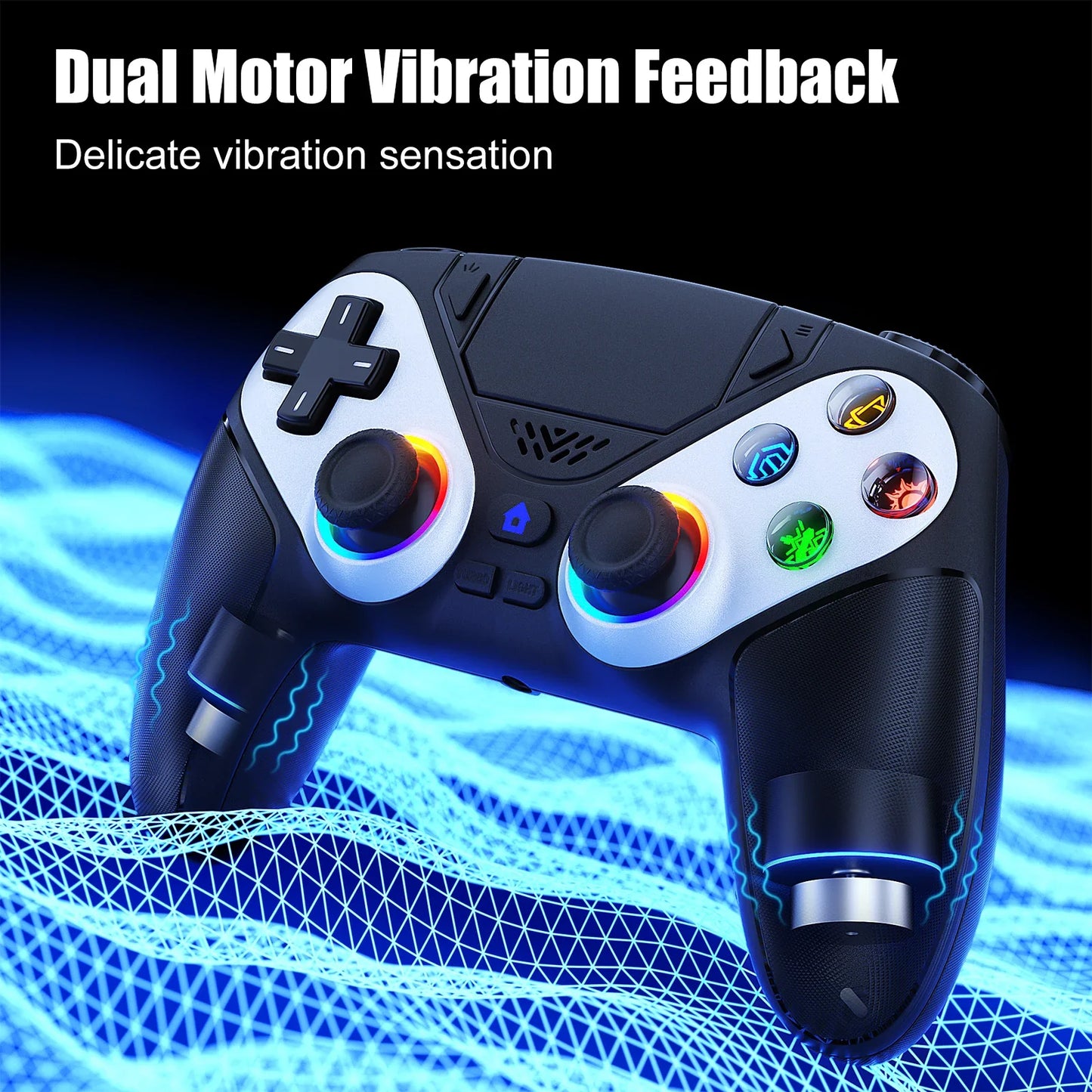 Bluetooth Wireless Gamepad for PS5 – Dual Sense Controller with Turbo, Vibration & Programmable Buttons for PS5/PC Console