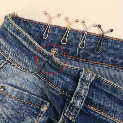 8PCS Adjustable Clothing Clips - Sleeve Reduction & Waist Tightening Buckle Clips for Jeans, Skirts & Pants