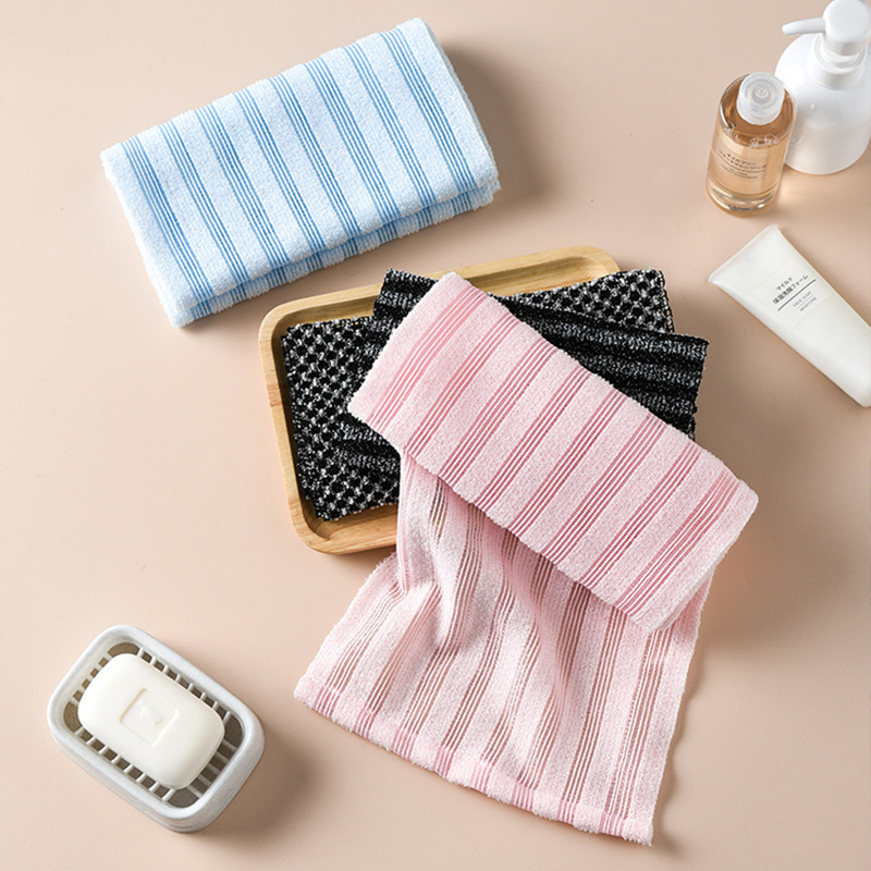 Japanese Nylon Rubbing Washcloth – Exfoliating Back Scrub Shower Sponge Bath Towel
