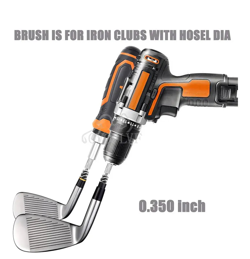 2PCS Golf Club Head Hosel Brush – Stainless Steel Bore & Wire Cleaner Brush Tool for Golf Accessories