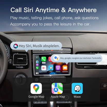 Wireless CarPlay & Android Auto Adapter for VW Touareg 7P RNS850 – 8-Inch Screen Mirroring, CarPlay & AirPlay Multimedia 2011-2018