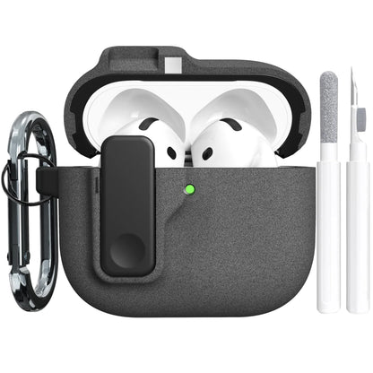 Safety Lock Shockproof Case for AirPods 4 – Protective Wireless Earbuds Case with Cleaning Kit