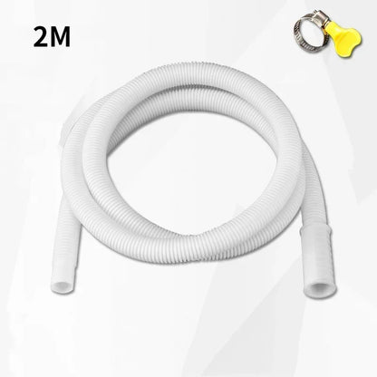 Flexible Air Conditioning & Washing Machine Drain Hose — Water Inlet Extension Pipe with Faucet Connector for Bathroom & Kitchen