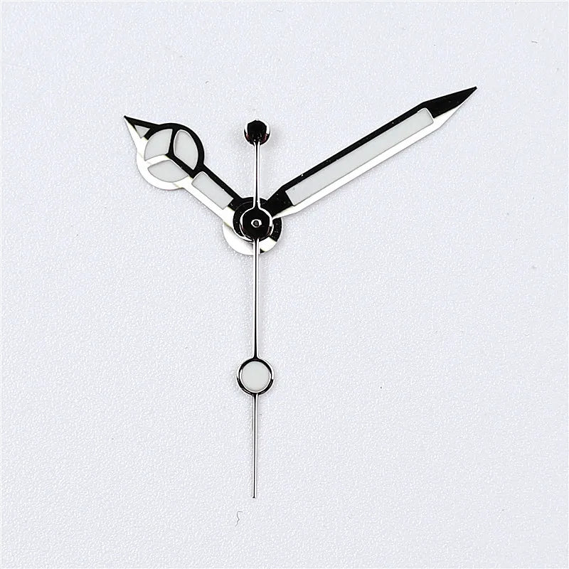 High-Quality Watch Hands – Polished Silver 12.5×12×8mm, C3 & BGW9 Green/Blue Luminous for NH35, NH36, NH34 Movements