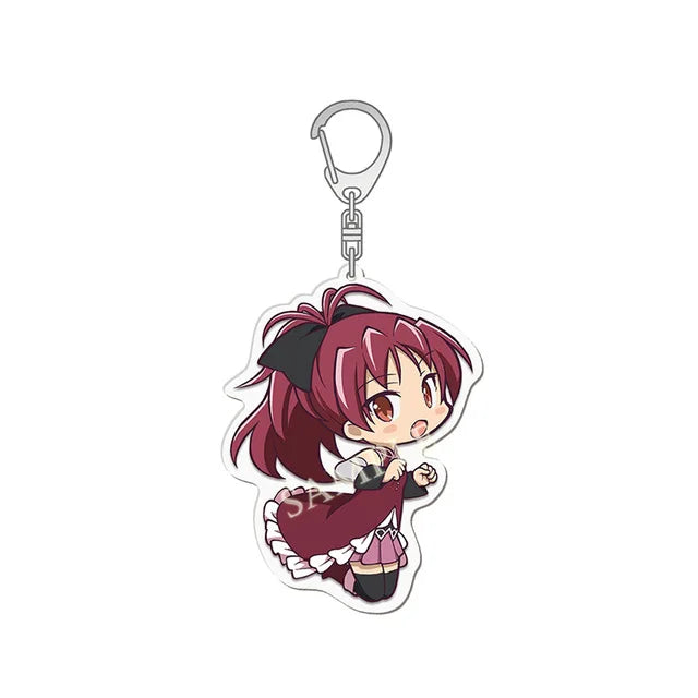 Puella Magi Madoka Magica Anime Keychain – Kaname, Akemi, Homura, Miki, Sayaka, Tomoe, Mami & Kyoko Fan Gift Keyring