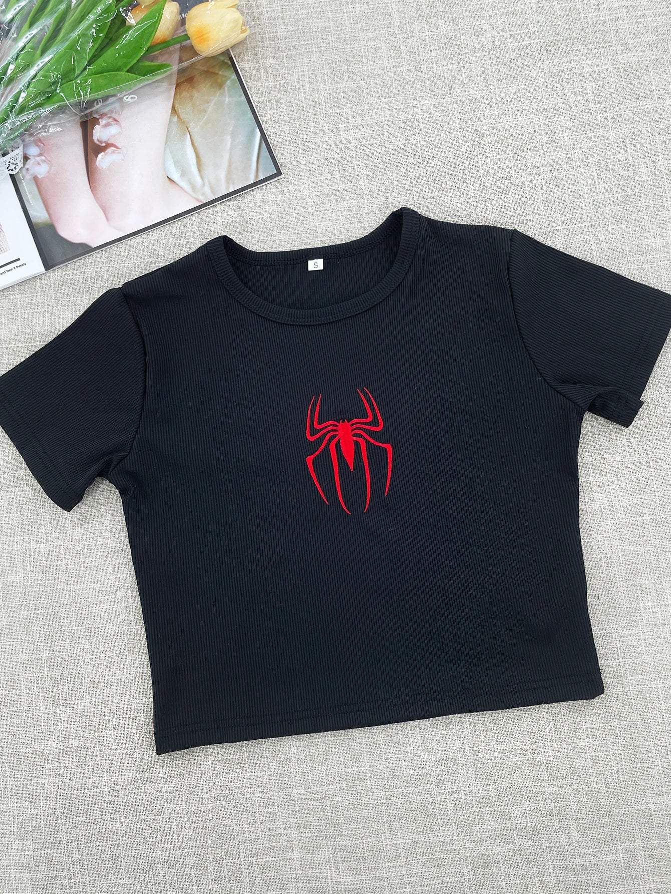 Women’s Summer Crop Top T-Shirt – Brazil Letter Print O-Neck Short Sleeve Casual Streetwear Tee 2026 Beach Fashion