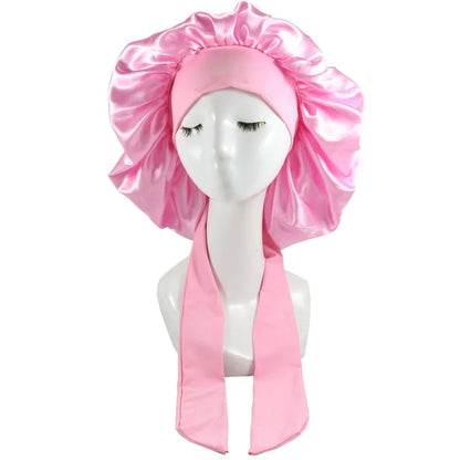 Unisex Satin Sleeping Hat - Solid Color Night Sleep Cap, Hair Care Bonnet, Nightcap for Women and  Men, Shower Turban